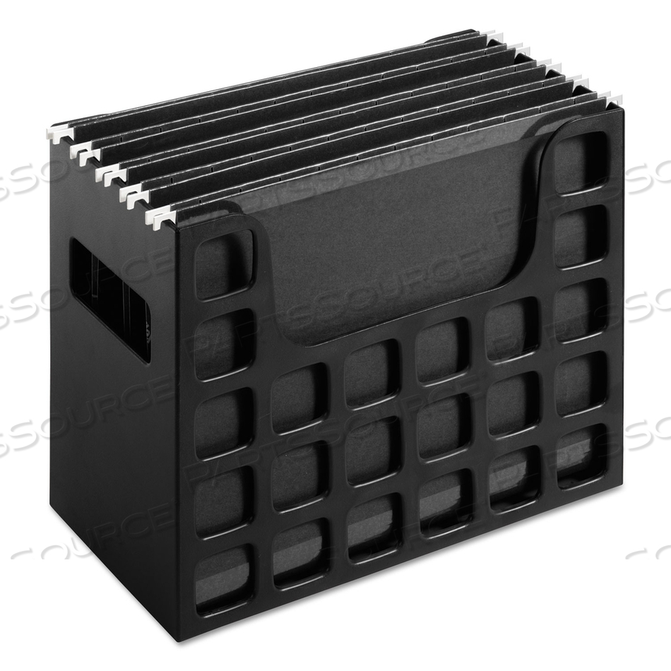 DESKTOP FILE WITH HANGING FOLDERS, LETTER SIZE, 6" LONG, BLACK by Esselte Pendaflex Corp.