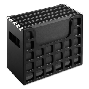 DESKTOP FILE WITH HANGING FOLDERS, LETTER SIZE, 6" LONG, BLACK by Esselte Pendaflex Corp.