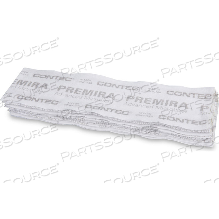 LAUNDRY-FREE PREMIRA II DISPOSABLE MICROFIBER PADS, 5" X 19", 240 PADS/CASE by Contec