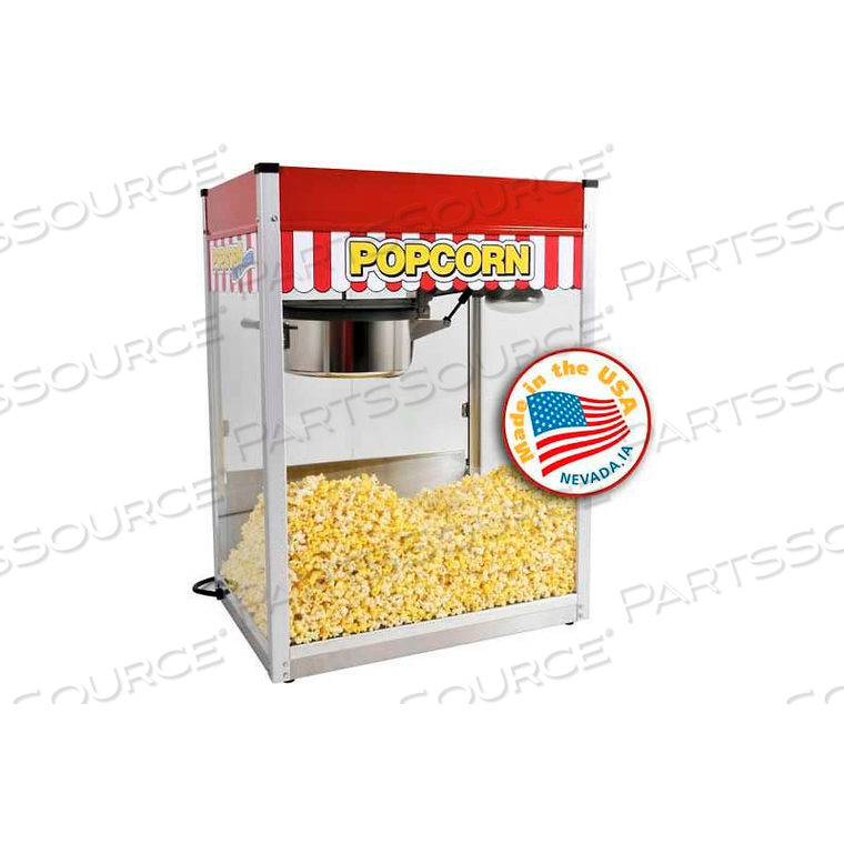 CLASSIC POP POPCORN MACHINE 20 OZ RED 120V 3050W by Peragon