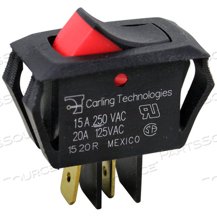 ROCKER SWITCH 9/16 X 1-1/8 SPST 