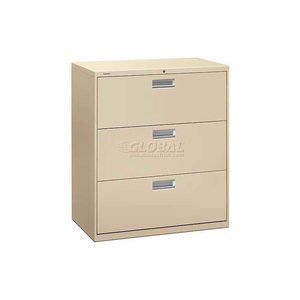 HON - BRIGADE 600 SERIES 3 DRAWER LATERAL FILE 36"W PUTTY by OFM Inc