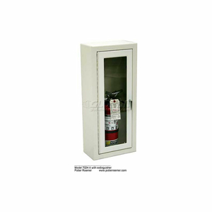 EXTINGUISHER CABINET, FULL TEMPERED SAFETY GLASS, STL, SURFACE MT, 14-5/8"L X 29-3/8"H X 8"D by Alta