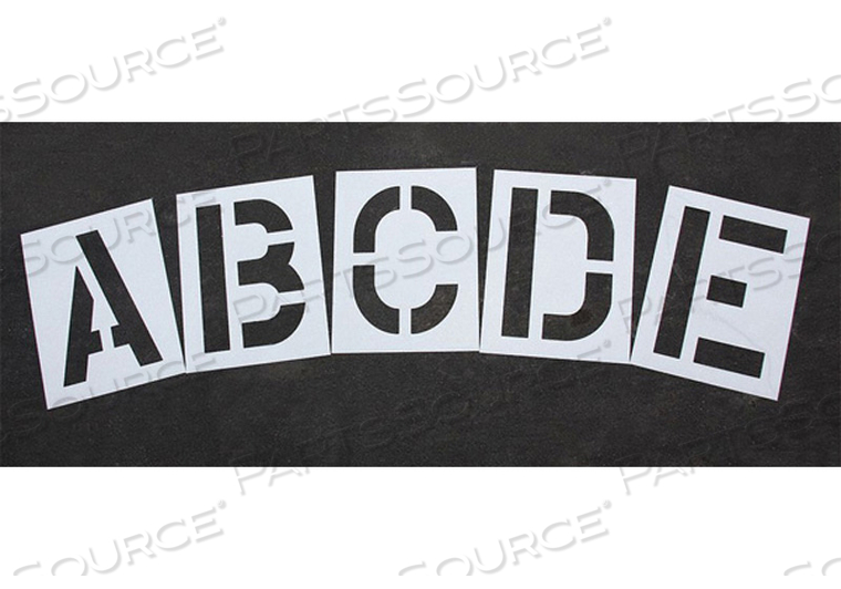 PAVEMENT STENCIL 24 IN ALPHABET KIT 1/16 by RAE Products & Chemicals Corp.