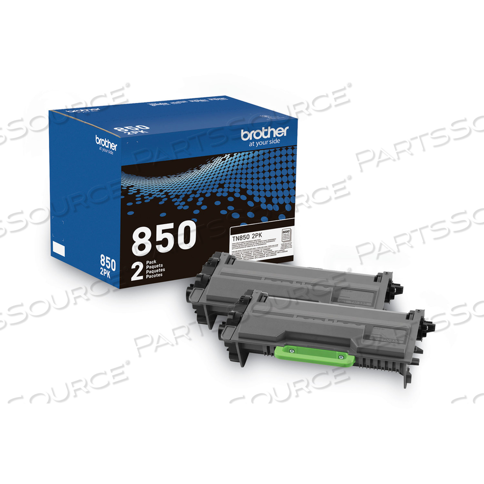 TN8502PK HIGH-YIELD TONER, 8,000 PAGE-YIELD, BLACK by Brother