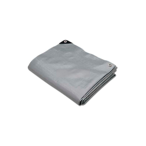 HEAVY DUTY SUPER COVER POLY TARP 10 MIL, SILVER/BLACK, 10'L X 20'W by Hygrade Safety Supplies