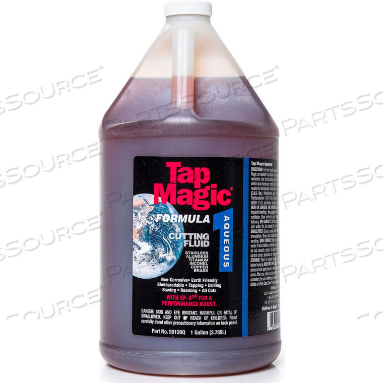 TAP MAGIC FORMULA 1 AQUEOUS CUTTING FLUID - 1 GALLON - PKG OF 2 - 