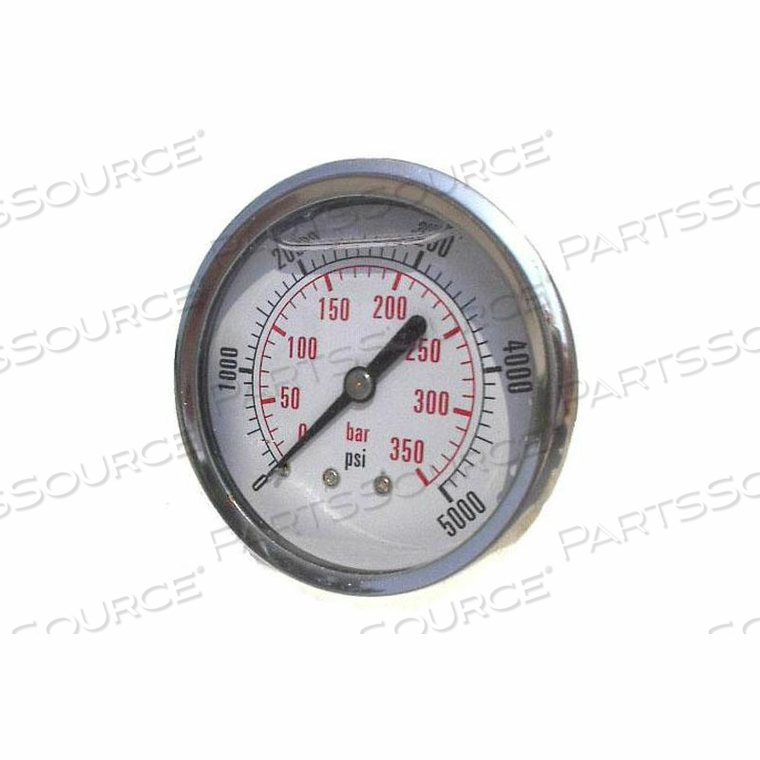 2 1/2 " FLUID GLYCERINE FILLED PRESSURE GAGE CENTER BACK 1500 PSI 