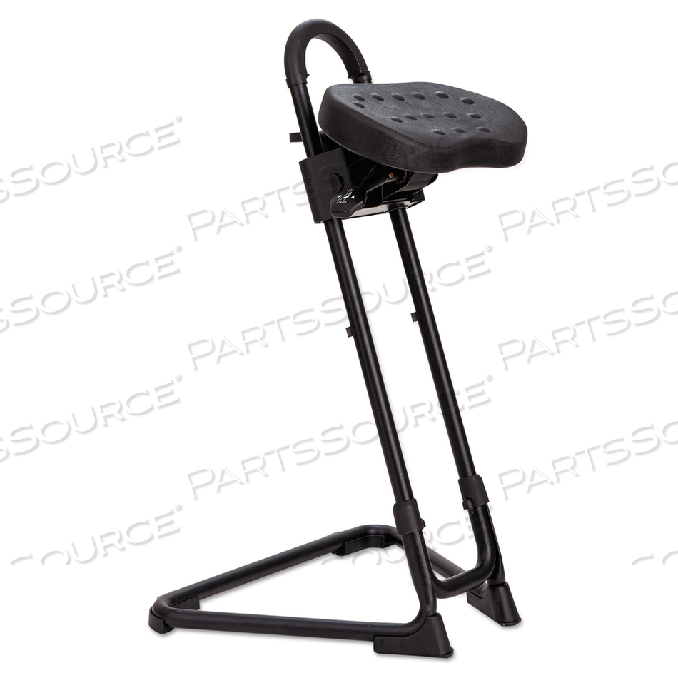 ALERA SS SERIES SIT/STAND ADJUSTABLE STOOL, SUPPORTS UP TO 300 LB, BLACK 