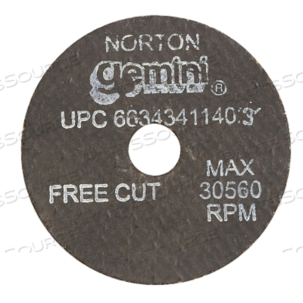 CUTOFF WHL GEMINI 2 X1/8 X3/8 30560RPM by Norton | Saint-Gobain Abrasives