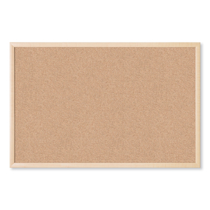 CORK BULLETIN BOARD, 35 X 23, NATURAL SURFACE, BIRCH FRAME by U Brands