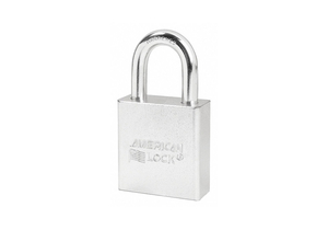 KEYED PADLOCK 3/4 IN RECTANGLE SILVER by American Lock