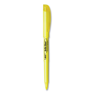 BRITE LINER HIGHLIGHTER, FLUORESCENT YELLOW INK, CHISEL TIP, YELLOW/BLACK BARREL by BIC BRITE LINER HIGHLIGHTER, FLUORESCENT YELLOW INK, CHISEL TIP, YELLOW/BLACK BARREL by BIC