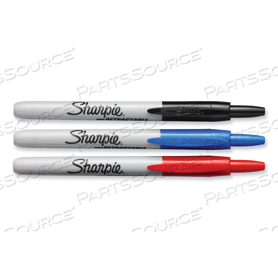 RETRACTABLE PERMANENT MARKER, FINE BULLET TIP, ASSORTED COLORS by Sharpie