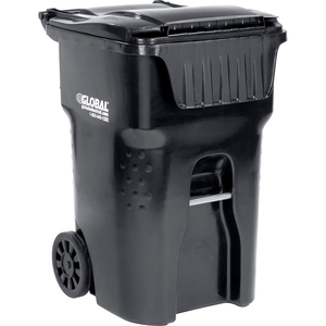 MOBILE TRASH CONTAINER, 95 GALLON, BLACK by Otto Environmental Systems