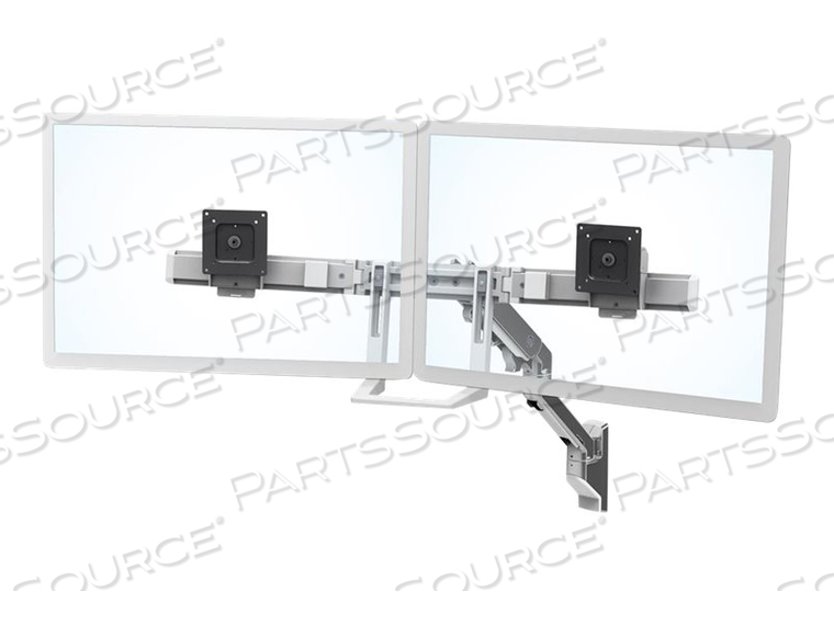 HX WALL DUAL MONITOR ARM (POLISHED ALUMINUM) by Ergotron, Inc.