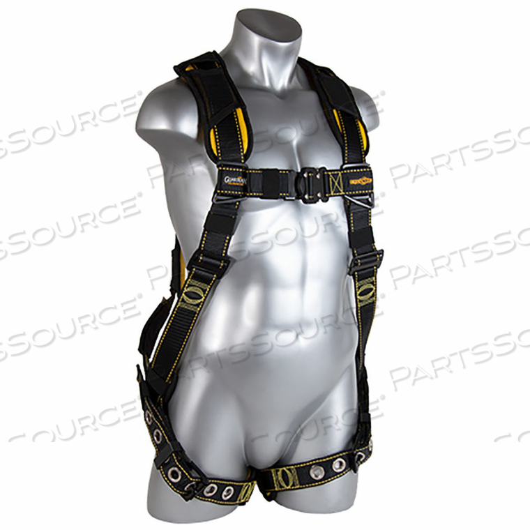 CYCLONE HARNESS, QUICK CONNECT CHEST, TONGUE BUCKLE LEGS, S, 130-310 LBS CAPACITY by Guardian Fall Protection CYCLONE HARNESS, QUICK CONNECT CHEST, TONGUE BUCKLE LEGS, S, 130-310 LBS CAPACITY by Guardian Fall Protection