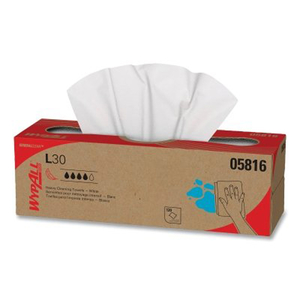 WYPALL* L30 WIPERS, WHITE, 9.8 IN W X 16.4 IN L, POP-UP BOX, 120 SHEETS PER BOX/6 BOX PER CASE by WypAll