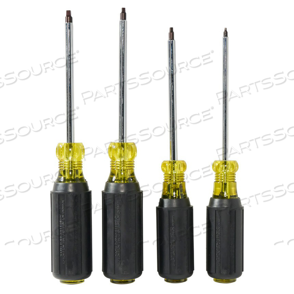 SQUARE RECESS SCREWDRIVER SET - 4-PIECE by Klein Tools