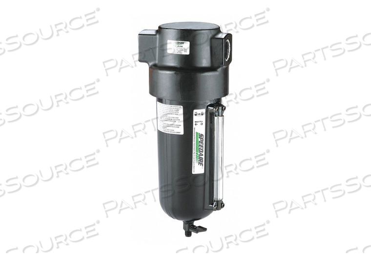 COMPRESSED AIR FILTER, FILTER TYPE PARTICULATE, AIR INLET SIZE 1 IN, AIR INLET TYPE NPT, MAXIMUM FLOW RATE 425 CFM, MAXIMUM OPERATING PRESSU by Speedaire
