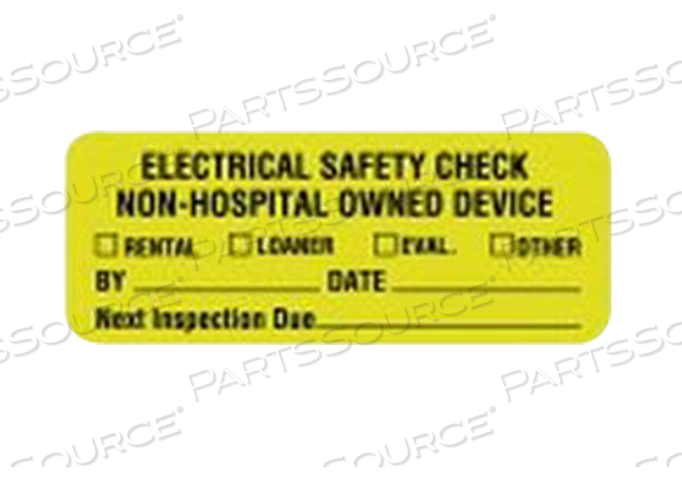 ELECTRICAL EQUIPMENT SAFETY LABEL, 2-1/4 IN X 7/8 IN by United Ad Label