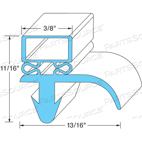 18-1/2 L X 27-1/4IN W DOOR GASKET by Silver King