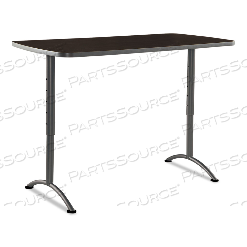 ARC ADJUSTABLE-HEIGHT TABLE, RECTANGULAR TOP, 30W X 60D X 30 TO 42H, WALNUT/GRAY 