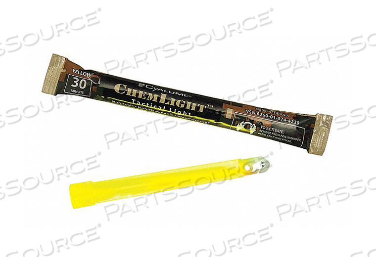 LIGHTSTICK YELLOW 1/2 HR. 6 IN L PK500 by Cyalume Technologies