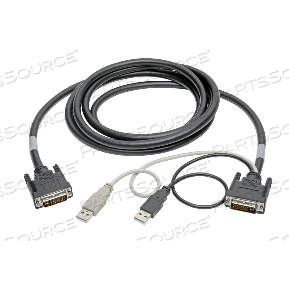 DVI TO USB-A DUAL KVM CABLE KIT 2X MALE 2X MALE 1080P @60HZ 10FT by Tripp Lite