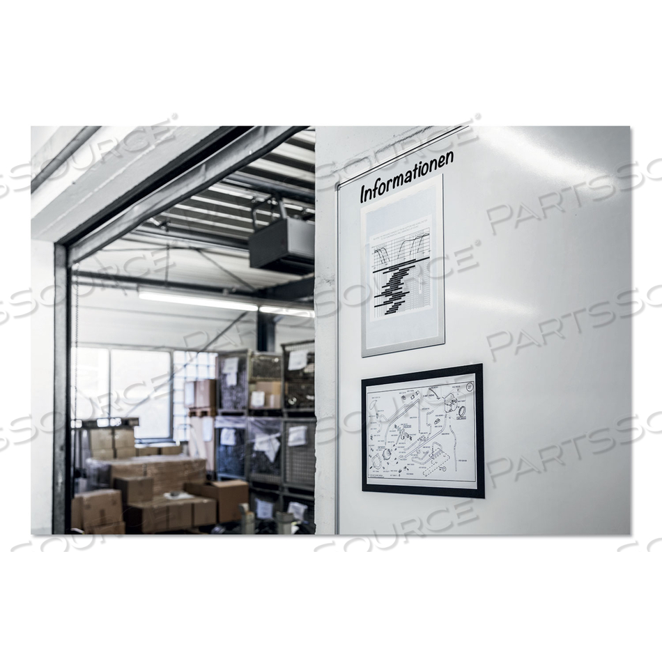 DURAFRAME MAGNETIC SIGN HOLDER, 8.5 X 11, BLACK FRAME by Durable