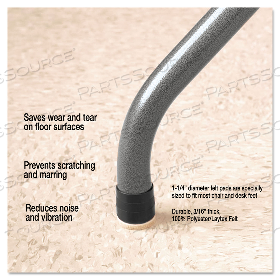 QUIET FEET DELUXE NOISE REDUCERS, 1.25" DIA, CIRCULAR, BEIGE by MASTER CASTER COMPANY QUIET FEET DELUXE NOISE REDUCERS, 1.25" DIA, CIRCULAR, BEIGE by MASTER CASTER COMPANY