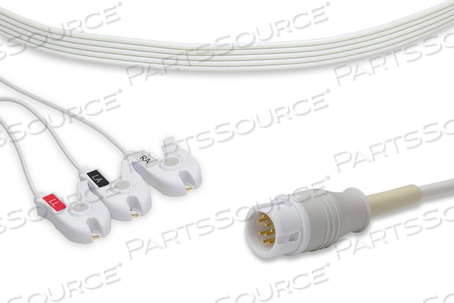 DISPOSABLE DIRECT-CONNECT ECG 3 LEAD CABLE 