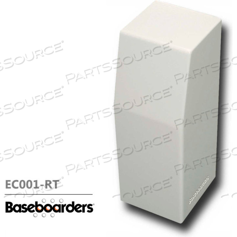 BASEBOARDERS PREMIUM SERIES STEEL EASY SLIP-ON BASEBOARD RIGHT SIDE CLOSED ENDCAP, WHITE by Buss General Partner Co. Ltd BASEBOARDERS PREMIUM SERIES STEEL EASY SLIP-ON BASEBOARD RIGHT SIDE CLOSED ENDCAP, WHITE by Buss General Partner Co. Ltd