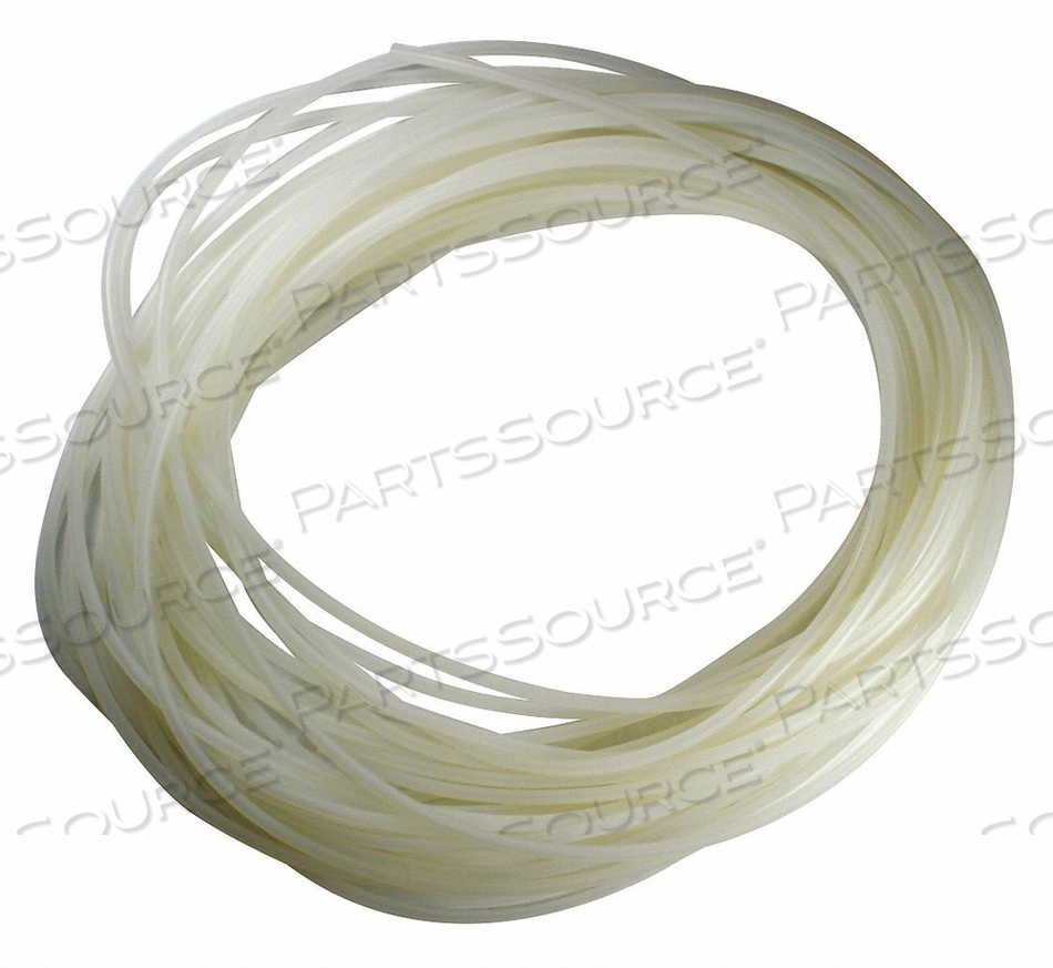 TUBING, SILICONE, 1 IN ID, 1 3/8 IN OD, 100 FT LG, WHITE by E. James