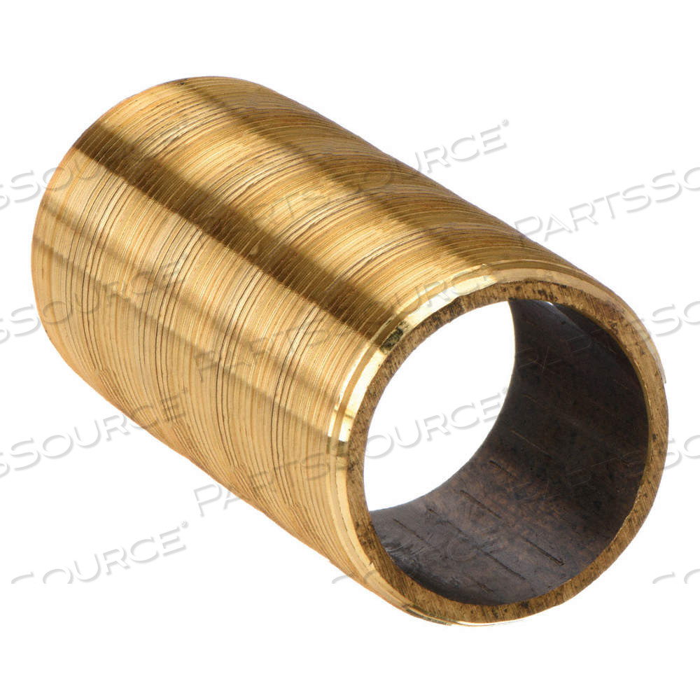 NIPPLE, RED BRASS, 1/2 IN NOMINAL PIPE SIZE, 1 1/8 IN OVERALL LG, FULLY THREADED, SCHEDULE 80 by Approved Vendor