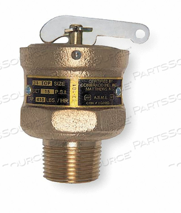 SAFETY RELIEF VALVE 3/4 IN 5 PSI by Apollo Valves (a Conbraco Company)