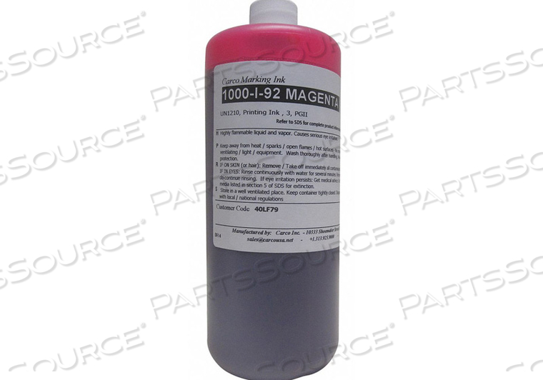 MARKING INK DYE MAGENTA 30 TO 60 SEC by Carco