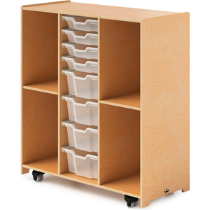 MOBILE BACKPACK AND TRAY STORAGE CABINET - WOOD by Whitney Brothers