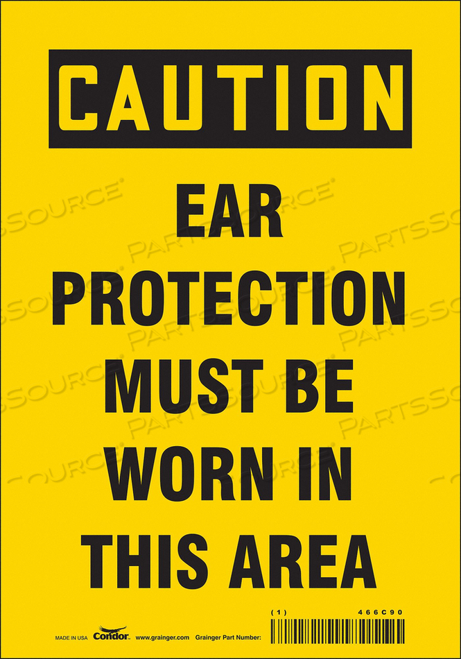 SAFETY SIGN 7 W 10 H 0.004 THICKNESS 