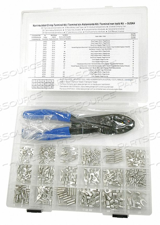 WIRE TERMNL KIT WITH CRIMP TOOL 282 PCS. by Power First WIRE TERMNL KIT WITH CRIMP TOOL 282 PCS. by Power First