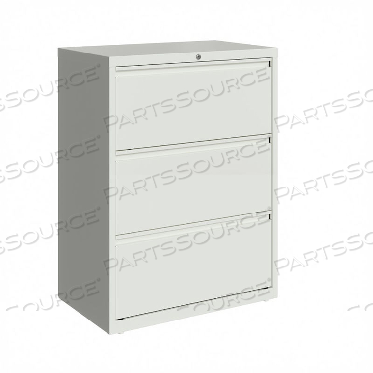 30" WIDE 3-DRAWER LATERAL FILE CABINET - WHITE by Hirsh
