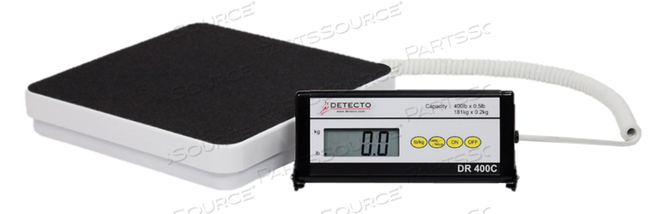 VISITING NURSE SCALE 400 LB X 0.5 LB, BLACK AC ADAPTER/BATTERY OPERATED by Detecto Scale / Cardinal Scale VISITING NURSE SCALE 400 LB X 0.5 LB, BLACK AC ADAPTER/BATTERY OPERATED by Detecto Scale / Cardinal Scale