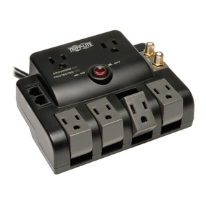 SURGE PROTECTOR 120V 6 OUTLET ROTATING RJ11 COAX 6FT CORD by Tripp Lite