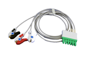3-LEAD REUSABLE SINGLE PIN ECG LEADWIRE CABLE, AHA by Draeger Inc.
