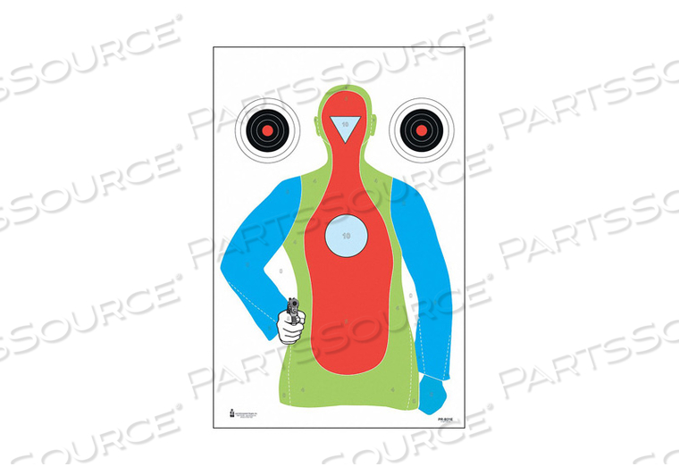 HI-VIS B-21 SILHOUETTE TARGET PK50 by LE Targets