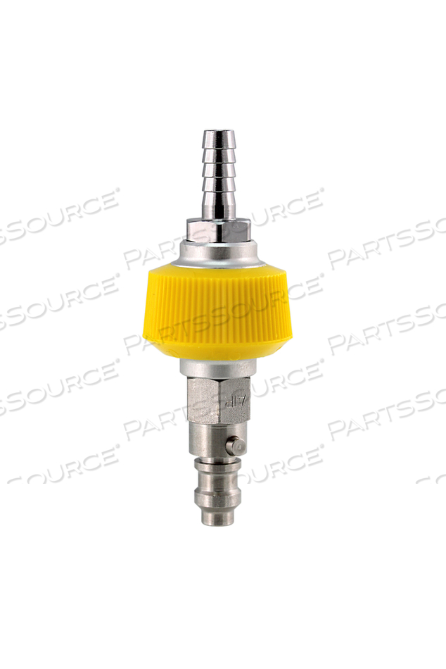 QUICK CONNECT ADAPTER, MALE X 1/4 IN HOSE BARB, YELLOW, AIR by Bay Corporation