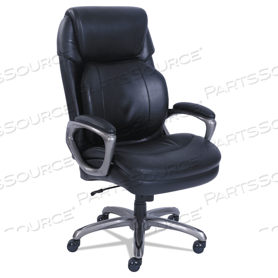 COSSET BIG AND TALL EXECUTIVE CHAIR, SUPPORTS UP TO 400 LB, 19" TO 22" SEAT HEIGHT, BLACK SEAT/BACK, SLATE BASE by SertaPedic COSSET BIG AND TALL EXECUTIVE CHAIR, SUPPORTS UP TO 400 LB, 19" TO 22" SEAT HEIGHT, BLACK SEAT/BACK, SLATE BASE by SertaPedic