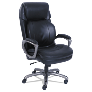 COSSET BIG AND TALL EXECUTIVE CHAIR, SUPPORTS UP TO 400 LB, 19" TO 22" SEAT HEIGHT, BLACK SEAT/BACK, SLATE BASE by SertaPedic COSSET BIG AND TALL EXECUTIVE CHAIR, SUPPORTS UP TO 400 LB, 19" TO 22" SEAT HEIGHT, BLACK SEAT/BACK, SLATE BASE by SertaPedic