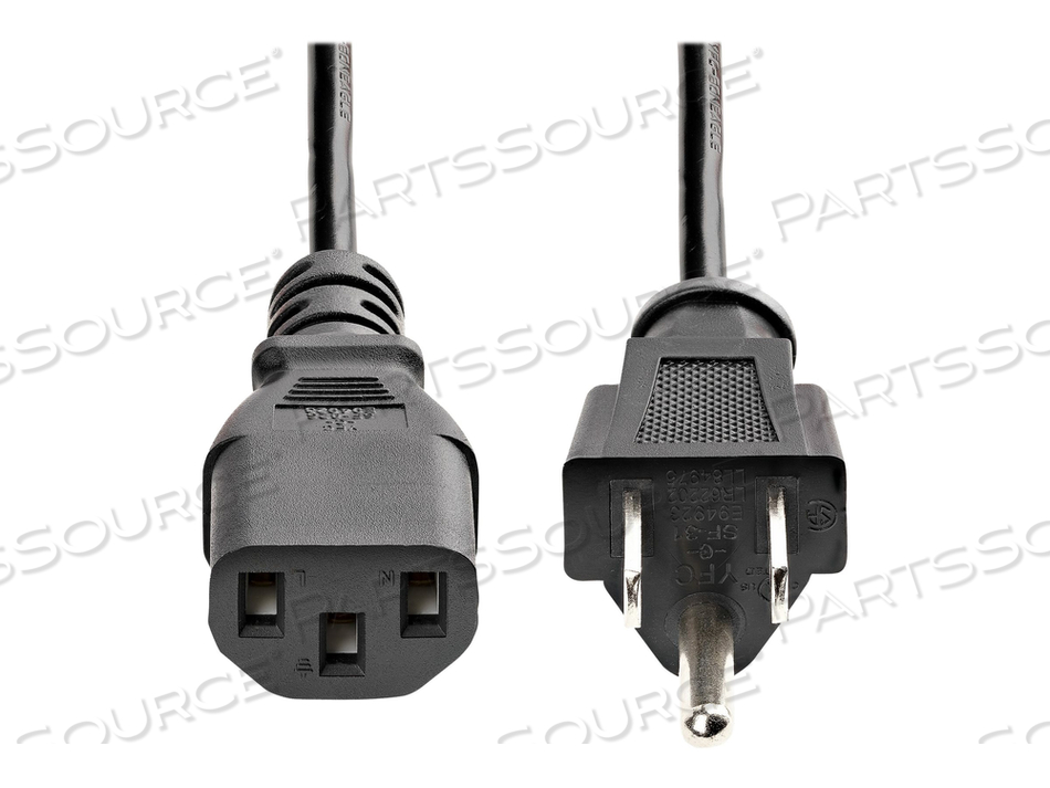6FT STANDARD COMPUTER POWER CORD, NEMA5-15P TO C13, 10 PACK (PXT10110PK), POWER CABLE, NEMA 5-15P (P) TO IEC 60320 C13, AC 125 V, 10 A, 6 FT by StarTech.com Ltd. 6FT STANDARD COMPUTER POWER CORD, NEMA5-15P TO C13, 10 PACK (PXT10110PK), POWER CABLE, NEMA 5-15P (P) TO IEC 60320 C13, AC 125 V, 10 A, 6 FT by StarTech.com Ltd.