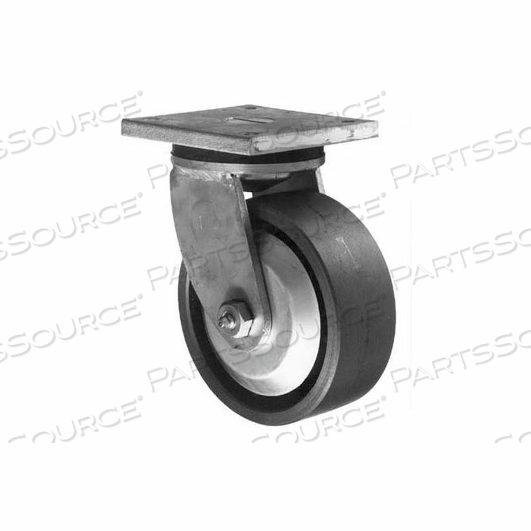 R-500/550 SERIES SWIVEL PLATE CASTER - SEMI-STEEL 6"DIA. 3000 CAP. LB. 